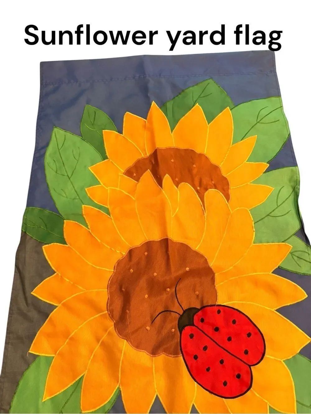 Sunflower ladybug Yard flag not used quality